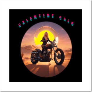 Galentines gal in the desert at sunset Posters and Art